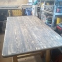 Table de salle a manger avec vélo vintage