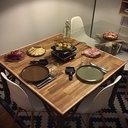 Table en bois de bout