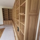 Bibliothèque ancienne chênes