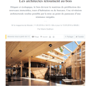 Le bois rentre dans les villes