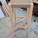 Tabouret atelier en cannage danois