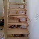 Escalier balancé en frêne