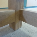 Etabli en chêne de style Shaker avec presse à vis double