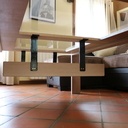 Table basse double plateau en verre