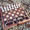 Jeu d'echec en orme et epoxy