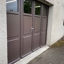 Porte de garage en chataignier