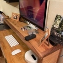 Bureau gigogne en chêne et noyer