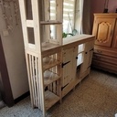 Meuble de buanderie en bois de palette.