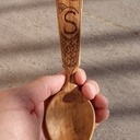 Cuillère en noyer style de Crow dog slöjd et petite cuillère en noyer