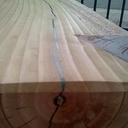 Banc bois massif et résine polyester