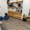 Meuble et tablettes en frêne massif