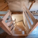 Escalier quart tournant châtaigner