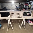 Meuble TV suspendu Chêne / Valchromat noir