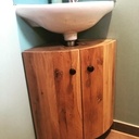 Meuble d'angle lavabo toilettes