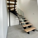 Escalier double quart tournant