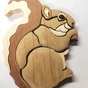 Écureuil en intarsia (nouveau modèle)