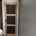 Porte Frêne et stratifié noir mat