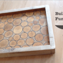 Plateau en rondin de bois