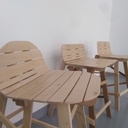 Chaises collaboratives en bois de récup'