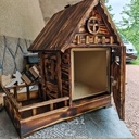 Nouvelle boite a lettres en bois brulé