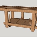 Etabli de type roubo avec système de déplacement integré.
