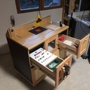 Petit meuble pour défonceuse sous table