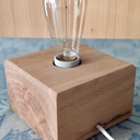 Lampe en chêne "vintage type Edison"