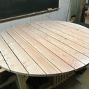 Table d’extérieur avec pied central