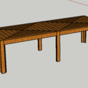 Voici mon projet pour une table de jardin