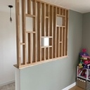 Claustra hévéa sur muret