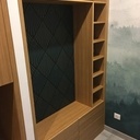 Double placards d'entrée avec penderie et rangements