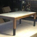 Table basse chene carrelage