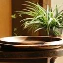 Grande assiette / plateau en noyer