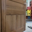 Porte en chêne massif à recouvrement