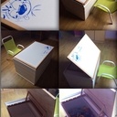 Coffre à jouets 3 en 1