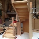 Escalier balancer deux quart tournant