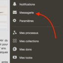 Ouverture de la messagerie sur mobile