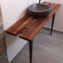 Plan vasque couture cuivre