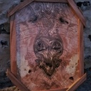 Un autre tableau en bois, le jivaro !