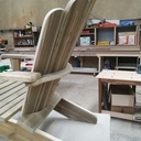 Fauteuil type Adirondack