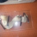 Table basse verre ferronnerie sophora du japon