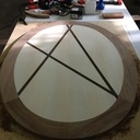 Plateau de table basse elliptique