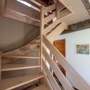 Escalier quart tournant châtaigner