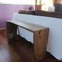 Banc en bois de chauffage