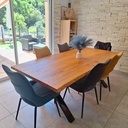 Table frêne et metal