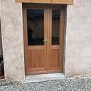 Porte d'entrée d'atelier en mélèze