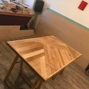 Table basse totalement en chêne