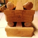 Paire de bancs de sciage démontables, tout à la main