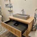 Meuble de SDB ajouré en frêne