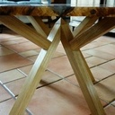 Table basse loupe et résine